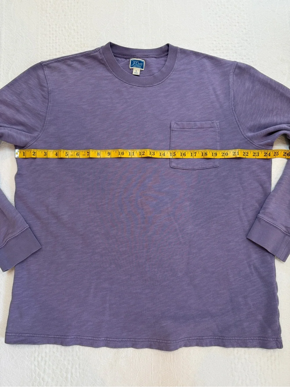 J Crew Crewneck Pullover Purple Shirt Men’s Size Large L 100% Cotton